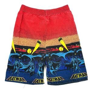 Vintage 90s Batman AOP Shorts Youth Boys Medium Lightweight Cotton Dc Comics